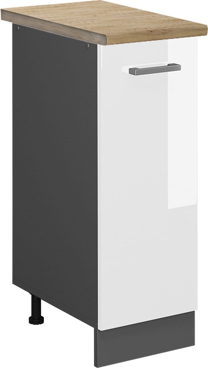 Vicco R-Line Apotheekkast – 30 cm, WB Eik Wit Hoogglans