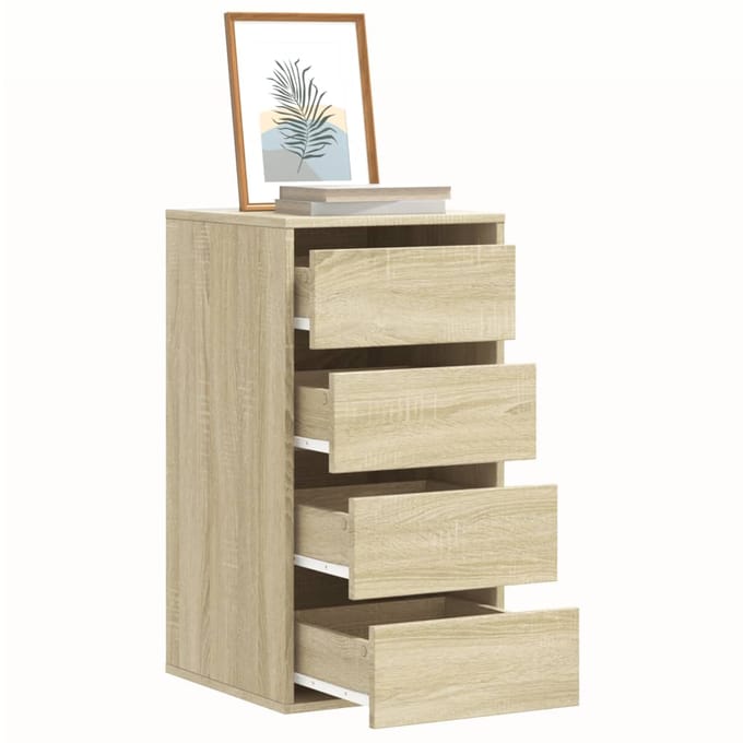 vidaXL - Ladekast - 40x41x76 - cm - bewerkt - hout - sonoma - eikenkleurig