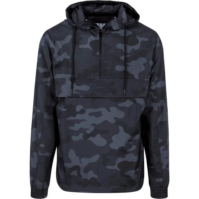 Urban Classics - Camo Pull Over Windbreaker jacket - S - Zwart