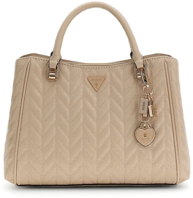 GUESS handtas schoudertas Stacey Girlfriend Satchel Light Beige