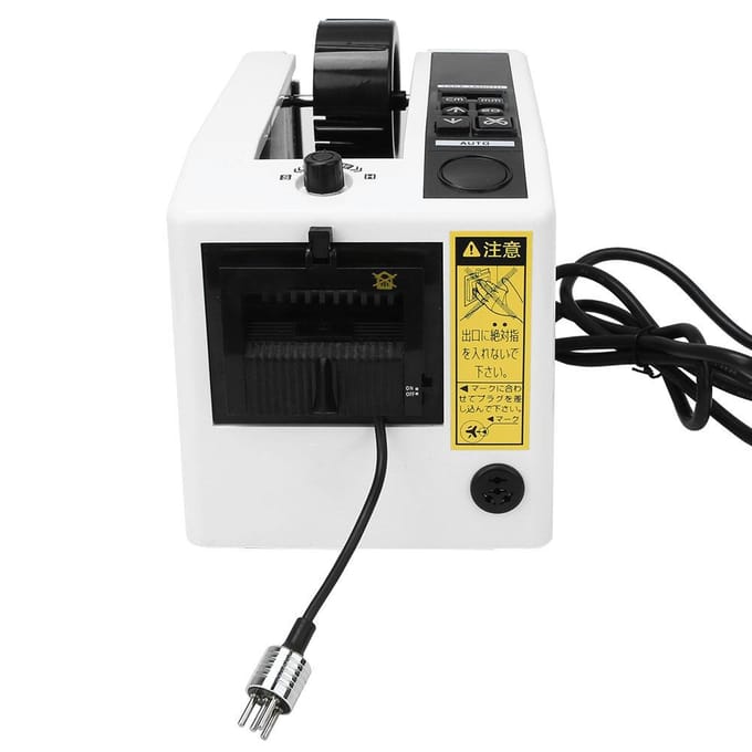 Distributeur de Ruban Adhésif Automatique Manuel Automatique Électrique Coupeur de Ruban Adhésif Machine à Découper Prise UE 220V black