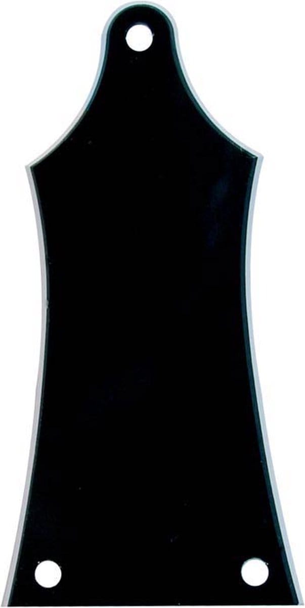 Boston LRC-30-B truss rod cover, black, 2 ply, black - white