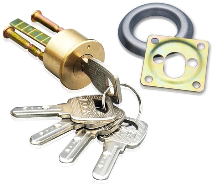Dailygoods - Messing Deurcilinder met 6 Sleutels voor Beveiliging