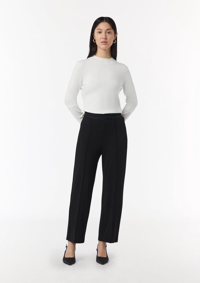 Dames jersey sergé broek COMMA