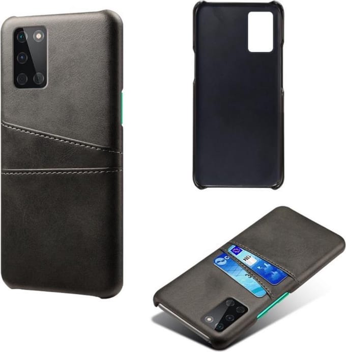Back Cover met Opbergvakjes + PMMA Screenprotector voor OnePlus 8T _ Zwart