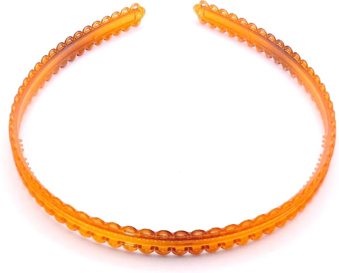 Diadeem met patroon transparant lichtbruin