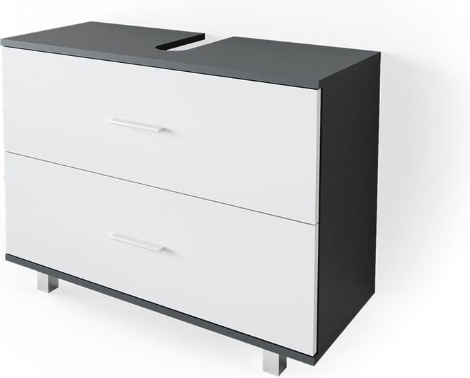 Vicco Ilias Wastafelonderkast – 80 x 60.8 cm Antraciet/wit