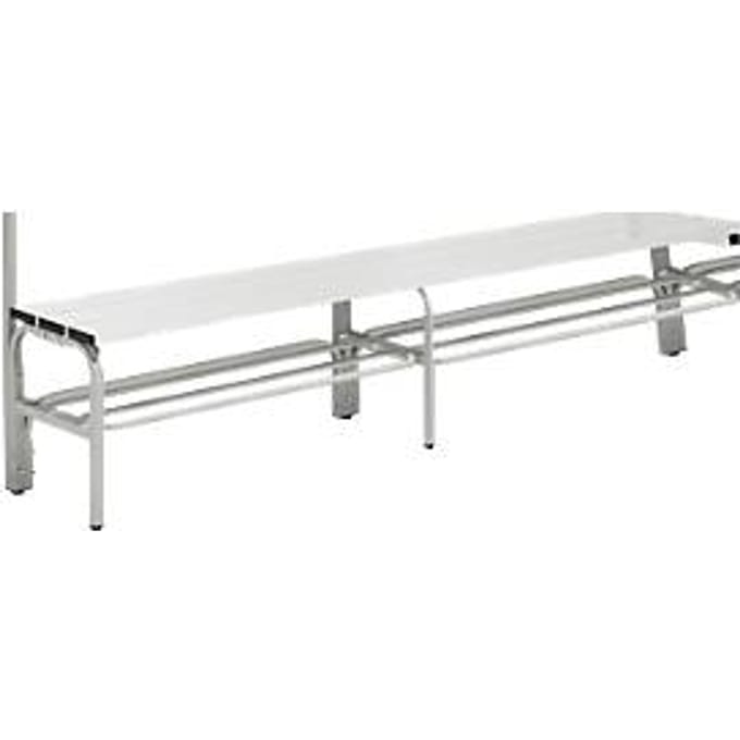 Schoenenrooster voor kleedkamerbank, rvs, 2000 mm lang