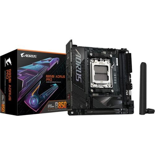 Gigabyte B850I AORUS PRO - Moederbord - ATX - Socket AM5 - AMD B850 - DDR5 - Realtek ALC4080 - Wi-Fi 7 - 2.5 Gigabit Ethernet