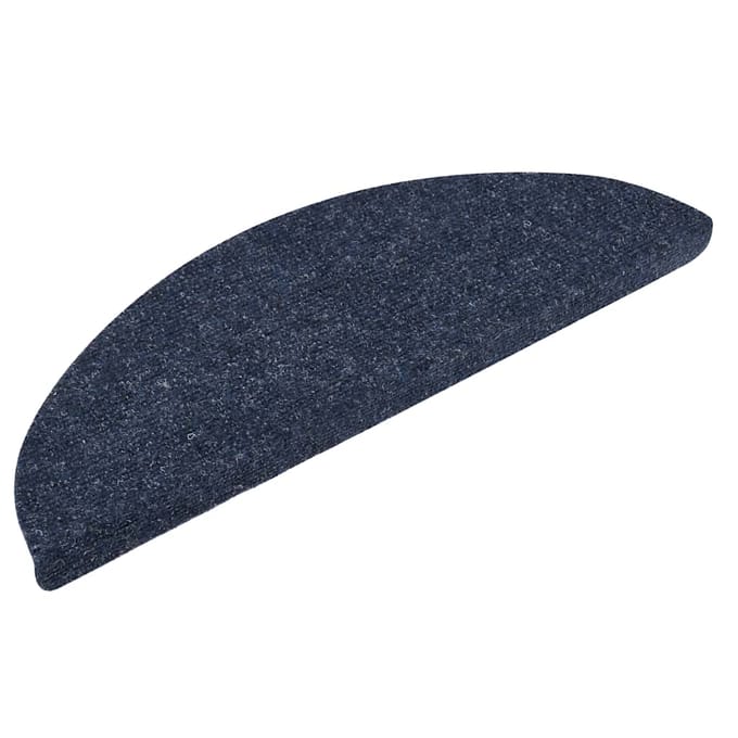 vidaXL - Trapmatten - Zelfklevend - 5 - stuks - 56x17x3 - cm - Blauw - Halfrond