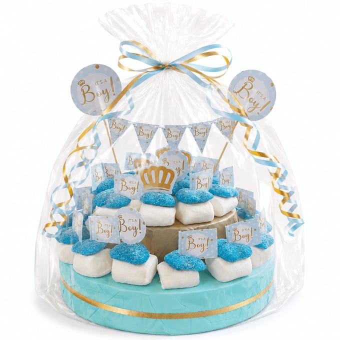 Halal Snoeptaart Geboorte Jongen - It’s a Boy - Kraamcadeau & Babyshower Cadeau