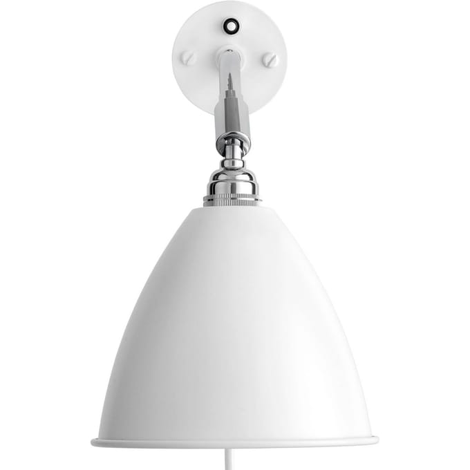 Gubi wandlamp Bestlite BL7, wit/chroom, Ø 16 cm, E14