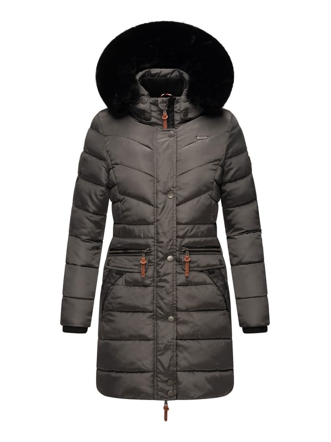 Navahoo Dames Winterjas Paula – Extra Warm, Waterafstotend & Met Afneembare Bontkraag
