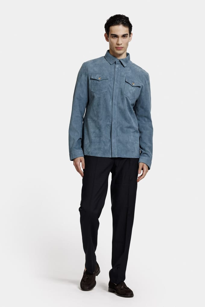 ALTER EGO Rocco Overshirt Capri Blue Größe: M | Leichte Jacken Outlet | Herren | Blau