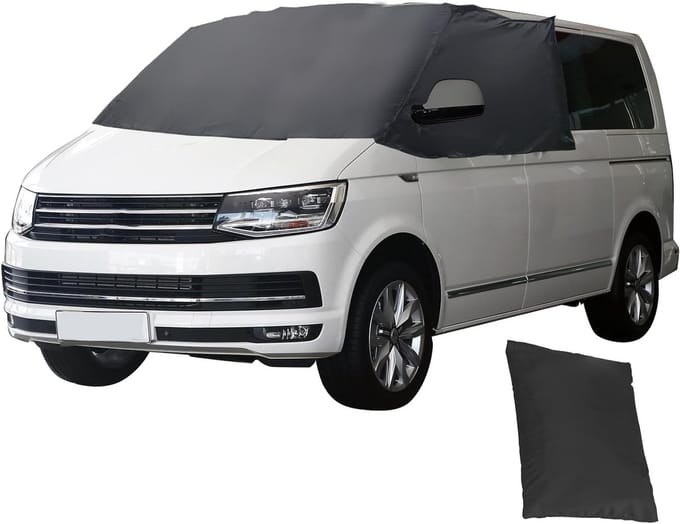 Windshield Wrap Cover - 600D Black Spout Waterproof Screen Wrap - Sunshade Frost Protection - Weatherproof Windshield voor 2003-2015 VW Transporter