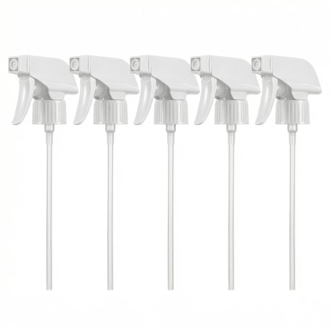 Allecto - Trigger Sproeier - Heavy Duty - Vervangingen - Wit - Spray Nozzle - Geschikt voor Boston flessen - 5 stuks