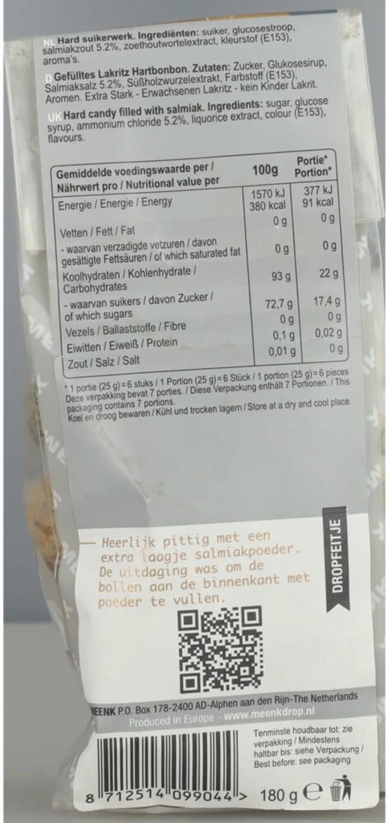 Meenk Salmiak Bollen - 180 gr