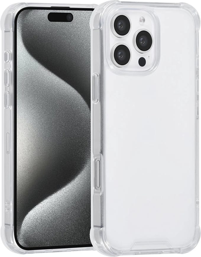 TUNIQ iPhone 16 Pro Max Backcover hoesje - Transparant - Antishock