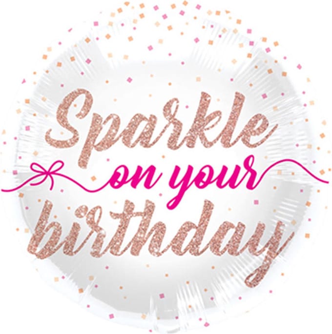 Folat - Folieballon Sparkle on your Birthday 45 cm