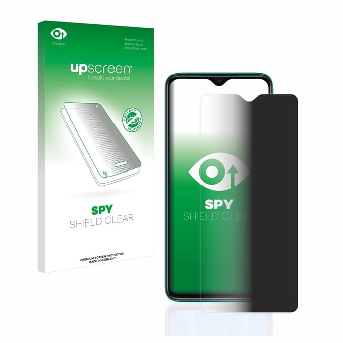 upscreen - privacy screenprotector voor Xiaomi Redmi Note 8 Pro - Folie Beschermfolie Blauwlichtfilter