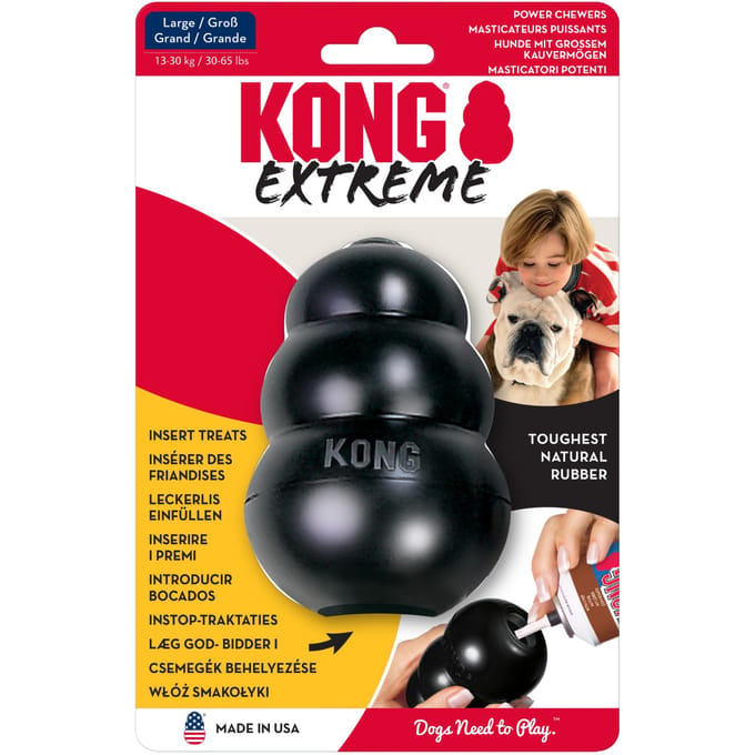KONG Extreme – Honden Speelgoed – Rubber – Zwart - L - 13 tot 30 kg