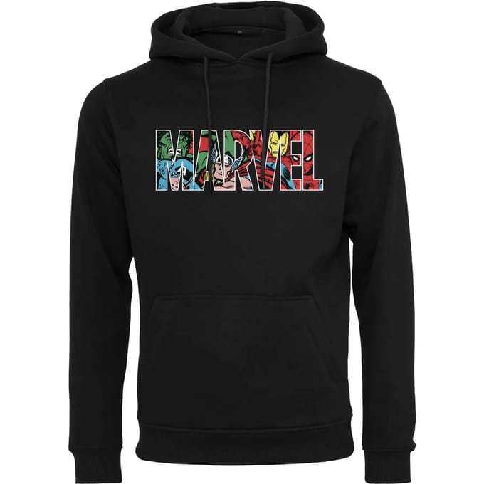 Merchcode Marvel - Marvel Logo Character Hoodie/trui - XL - Zwart