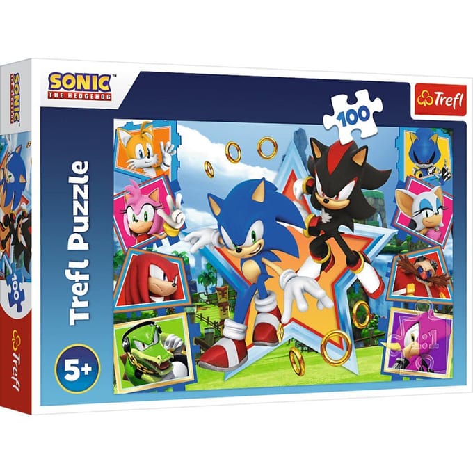 Trefl puzzel - Sonic The Hedgehog - 100 stukjes - kleurrijk karton.