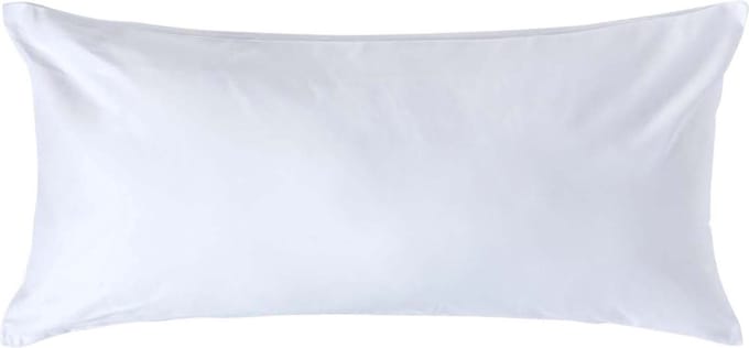 Homescapes Luxe Satijn Kussensloop 40x80 cm – Wit – 100% Egyptisch Katoen – Draaddichtheid 1000