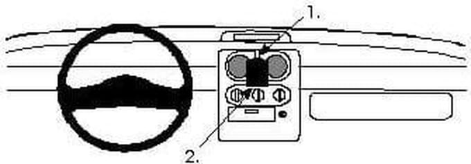 Brodit ProClip houder geschikt voor Renault Twingo 1995-2005 Center mount
