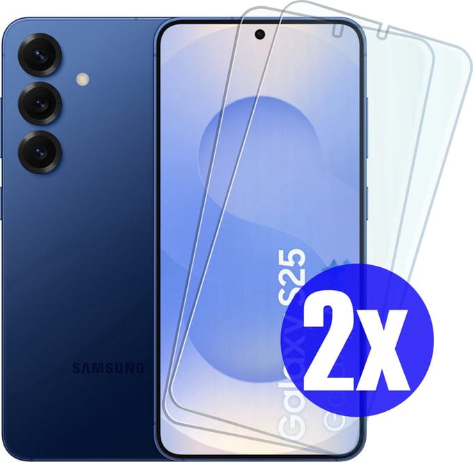 Screenprotector geschikt voor Samsung S25 - Gehard Glas - Tempered Glass Armor Screen Cover - 2 Stuks
