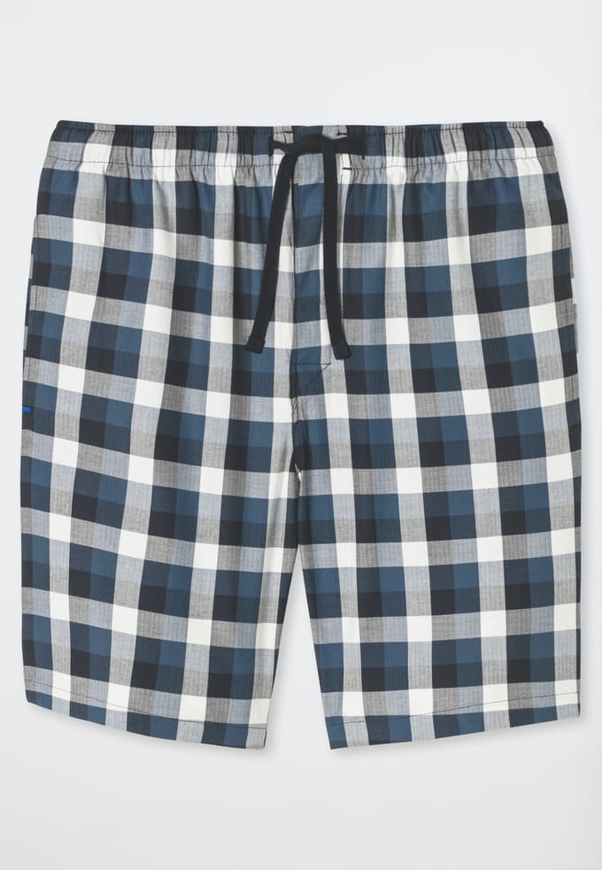Korte bermuda van geweven stof met veelkleurig geruit patroon - Mix+ Relax 48