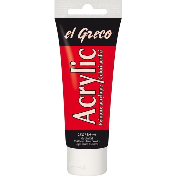 KREUL Acrylverf el Greco, echt rood, tube 75 ml