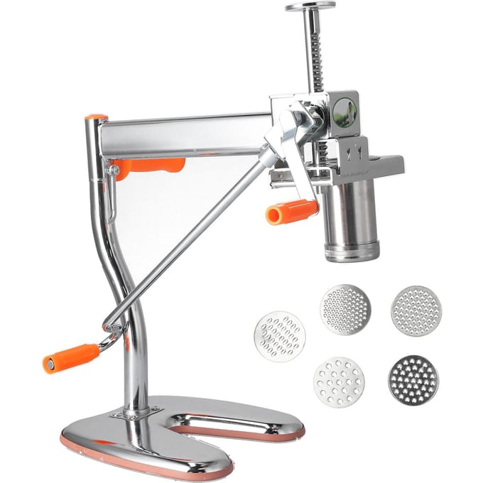 Huishoudelijke Handmatige Noodle Maker Roestvrij Staal Pasta Pers Maakmachine met 7 Noodle Vormen Keuken gray