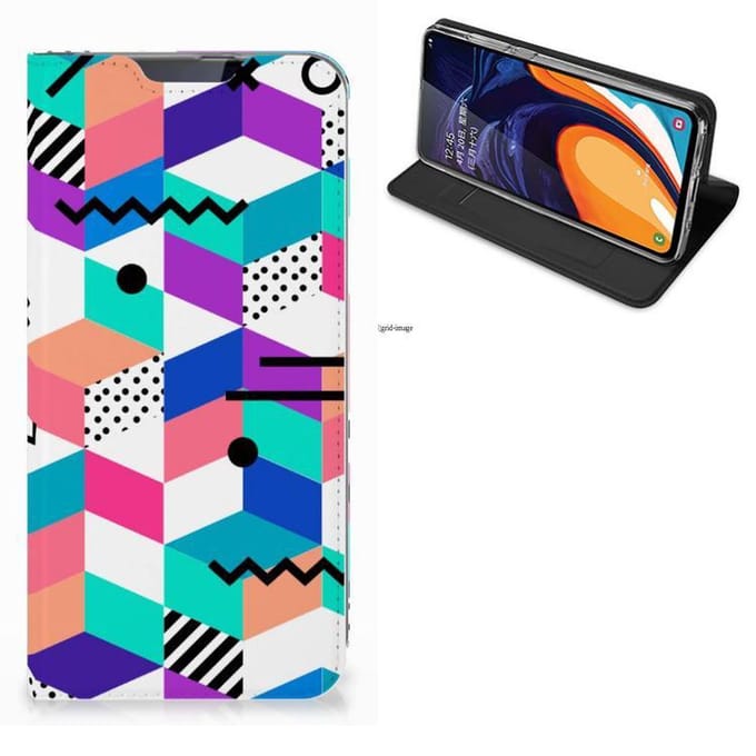 Samsung Galaxy A60 Stand Case Blokken Kleurrijk