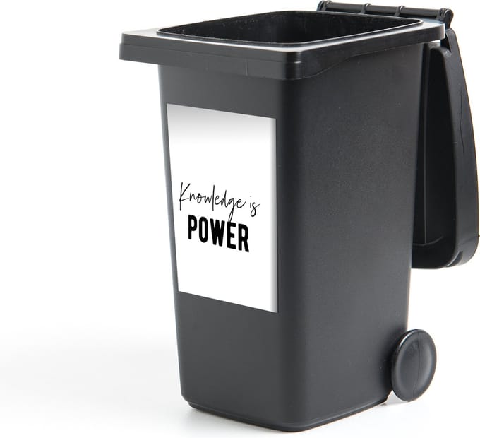 Container sticker Quote - Power - Studeren - 40x60 cm - Kliko sticker