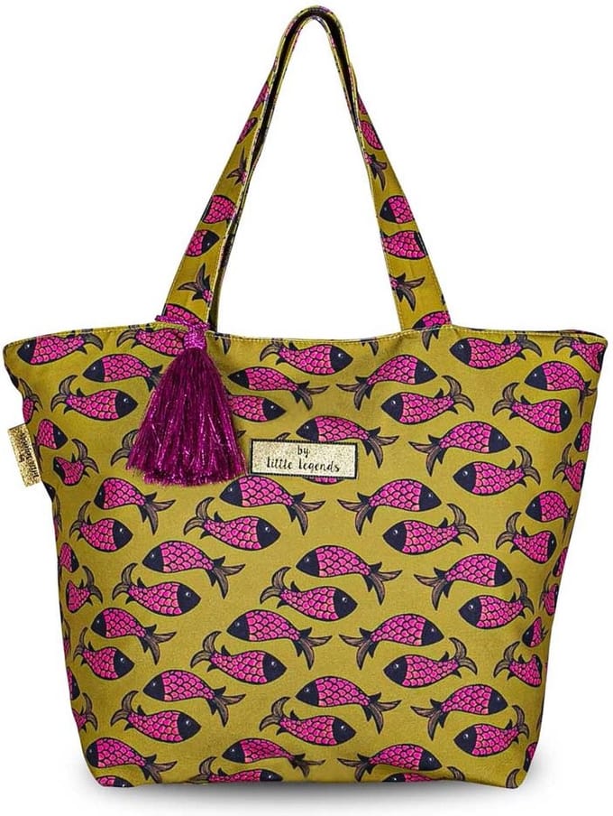 LITTLE LEGENDS STRANDTAS / WEEKENDTAS FISH INDIAN PINK