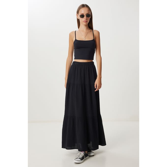 Hoge Taille A-Lijn Maxi Rok