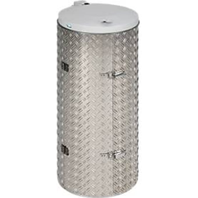 Afvalverzamelaar Compact,  rvs/aluminium-duet plaat, grijs