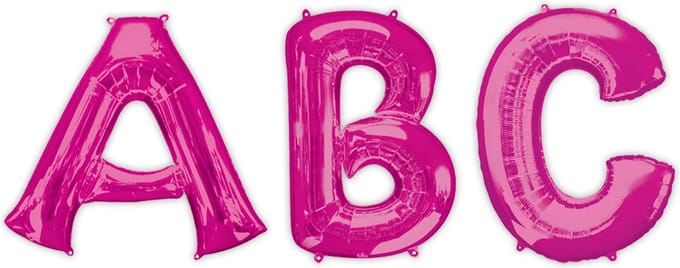 AMSCAN - Fuchsia aluminium letter ballon - Roze