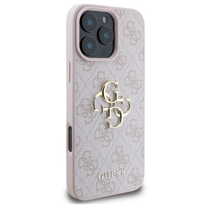 Guess 4G Metal Logo Backcover geschikt voor Apple iPhone 16 Pro Max - Roze