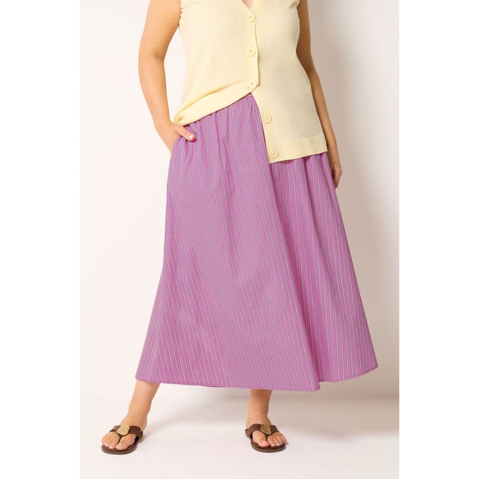 Yours Roze Streep Midirok Size 42