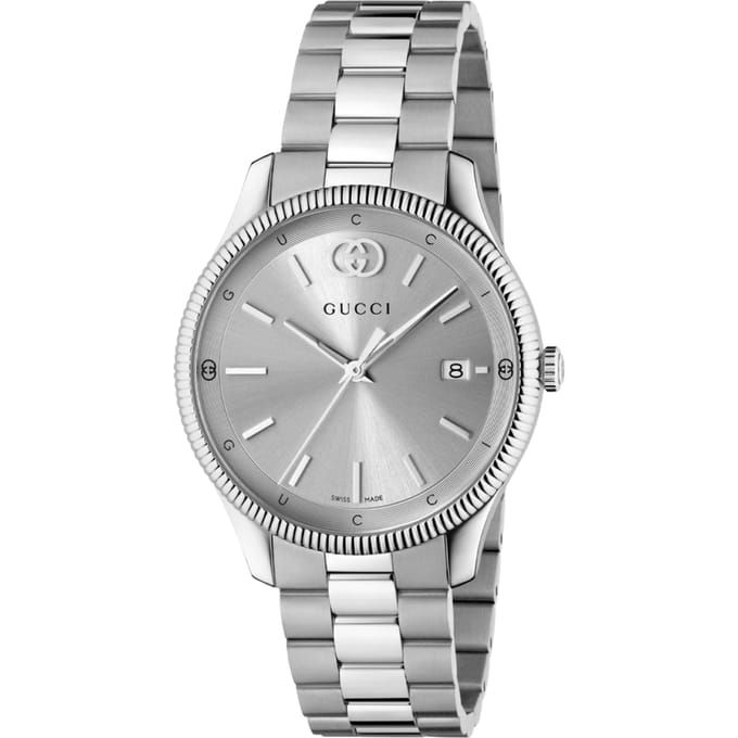 Gucci YA1264232 G-Timeless Zilveren Wijzerplaat Herenhorloge