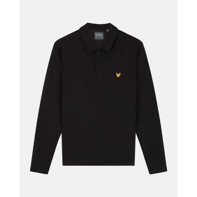 Lyle & Scott Tech Lange Mouw Poloshirt Zwart S Man