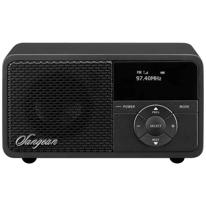 Sangean DDR-7X Radio DAB+, VHF (FM) AUX, Bluetooth Toetsvergrendeling, Oplaadbaar Zwart