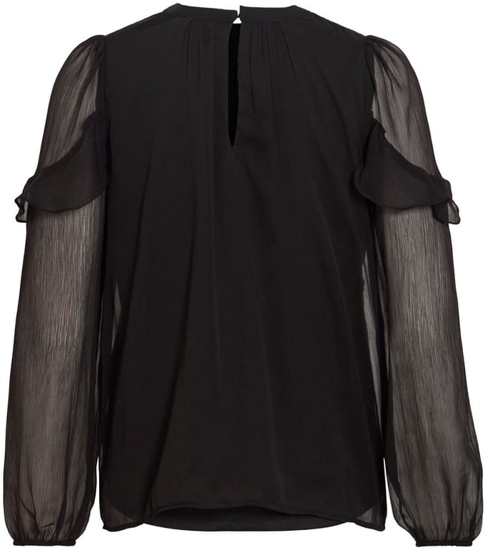 VILA - VIELLY L/S FLOUNCE TOP - NOOS - Dames - Blouses
