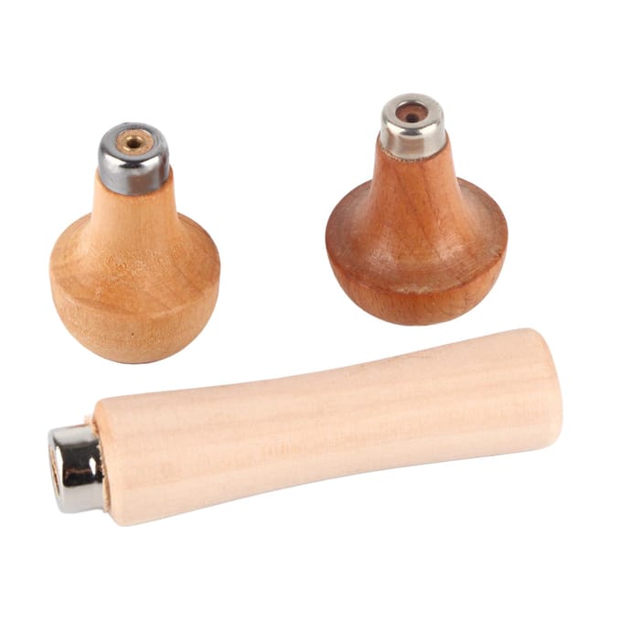 3 stuks Houten Handvat voor Vijl Snijgereedschap Ambacht DIY Handgereedschap Mes beige
