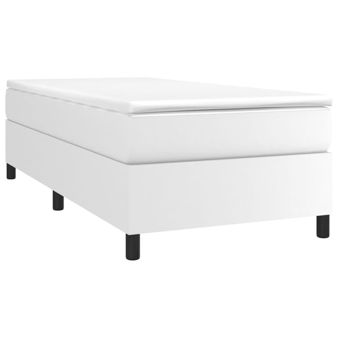 vidaXL - Boxspring - bed - kunstleer - wit - 80x200 - cm