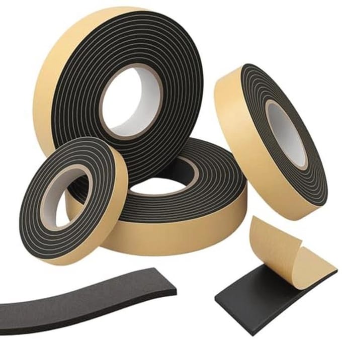 Self Adhesive EPDM Sealing Tape 10mm x 2mm - Foam Sealing Tape for Windows and Doors - Effective Insulation Solution