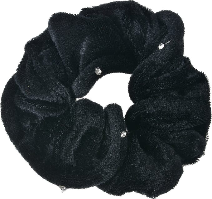 Clayre & Eef Haarelastiek Ø 10 cm Zwart Velours