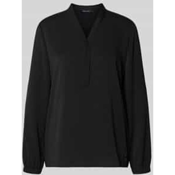 Blouse met V-hals en labeldetail